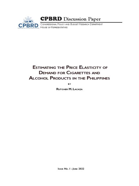 CPBRD Discussion Paper .